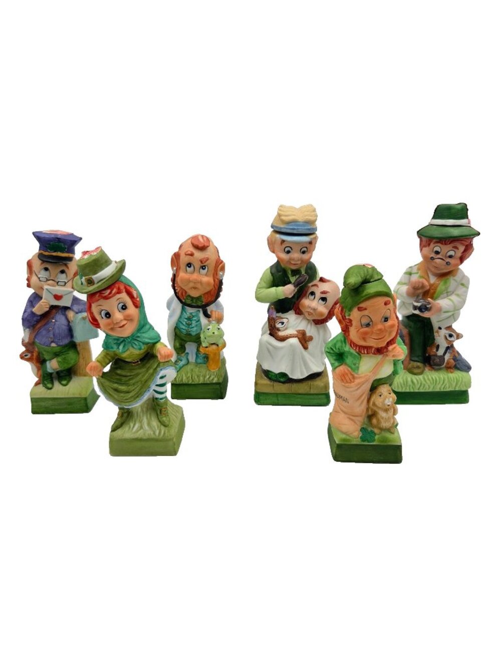 Mr. Lucky Leprechaun Hoffman Decanter Distilling Empty Lot Of 6 Read
